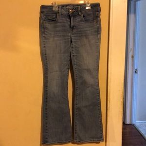 AE boot cut medium wash jeans